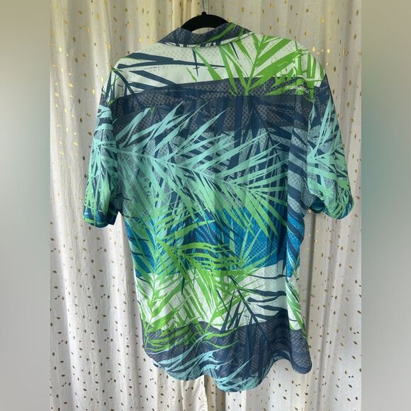 Pipeline Men's Hawaiian Aloha Vibrant Button Down Collar Shirt Tropical XXL - Picture 5 of 7